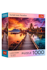 Trefl Puzzle: Sunset Over Paradise 1000 Piece (Trefl Red)