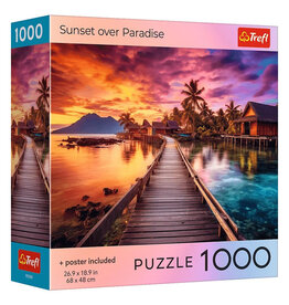 Trefl Puzzle: Sunset Over Paradise 1000 Piece (Trefl Red)