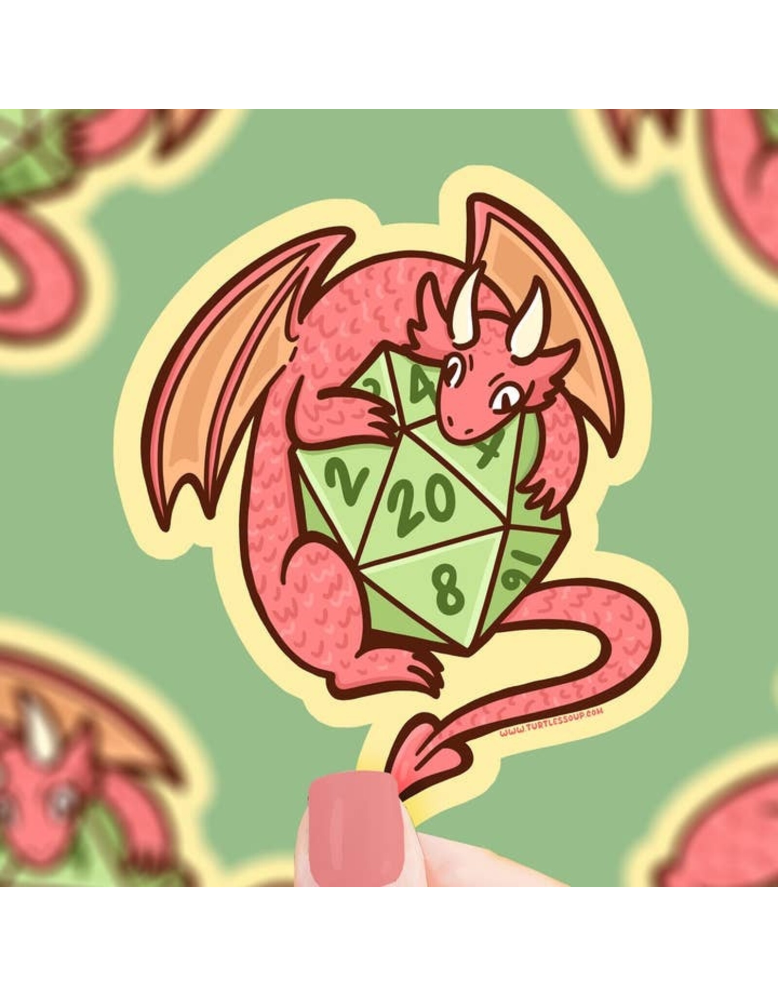 Turtle's Soup Turtle's Soup - Dragon D20 Dungeon Gamer Dice Fantasy Vinyl Sticker