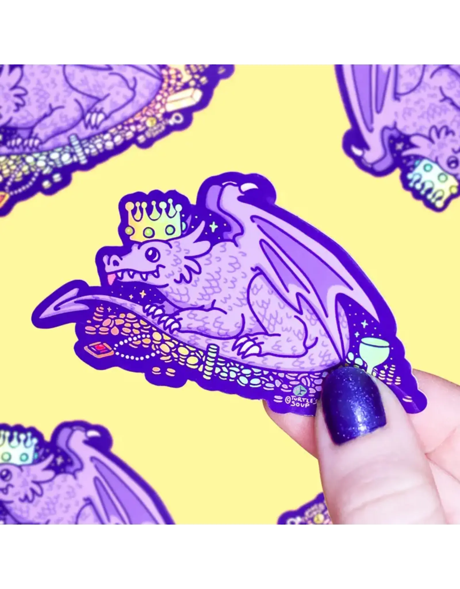 Turtle's Soup Turtle's Soup - Dragon Treasure Hoard Vinyl Sticker (Holographic)