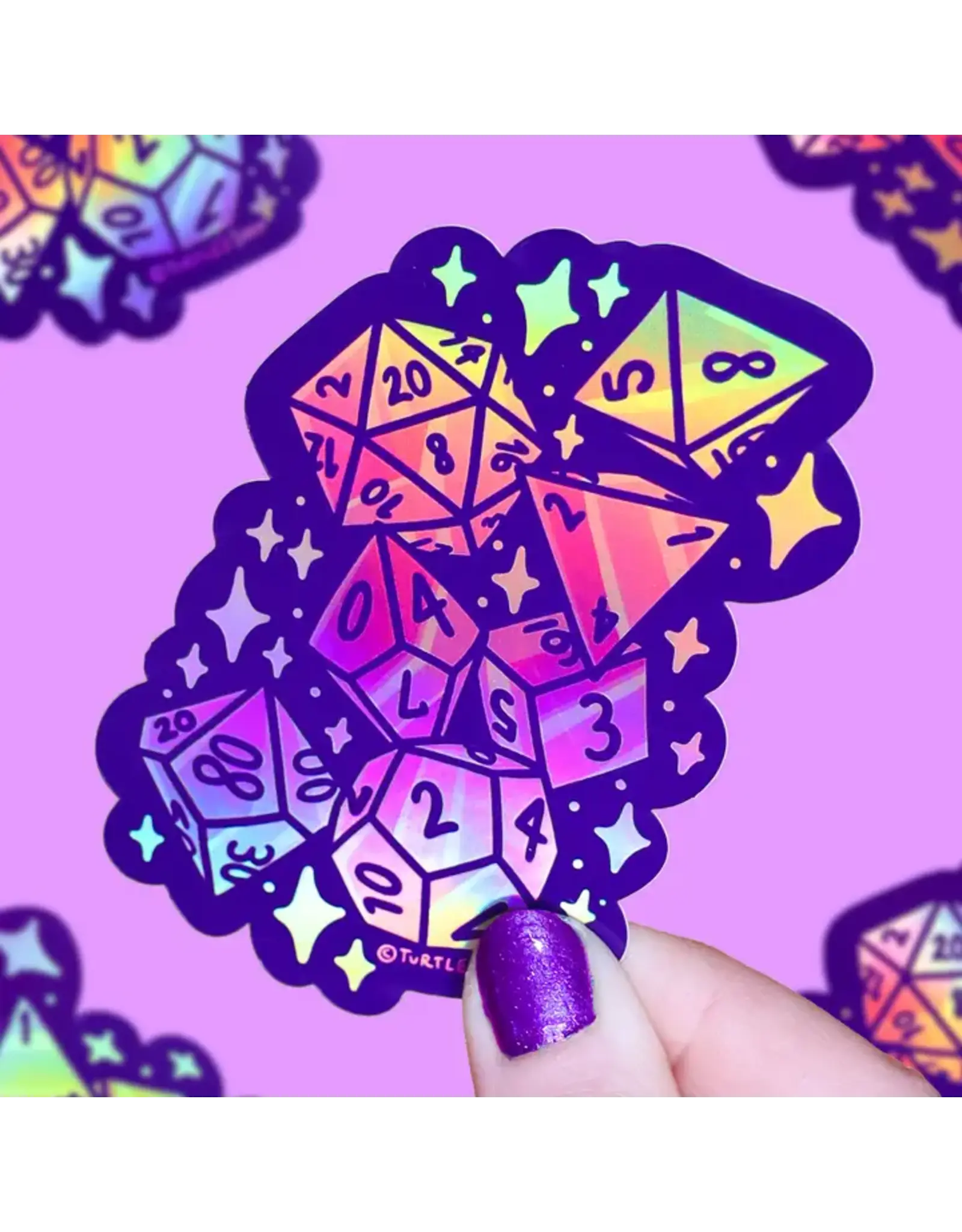 Turtle's Soup Turtle's Soup - Gamer D20 Board Game Dice  Vinyl Sticker (Holographic)