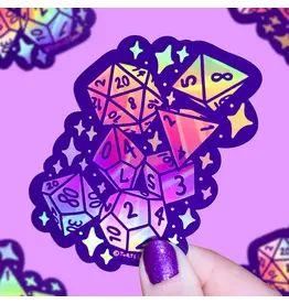 Turtle's Soup Turtle's Soup - Gamer D20 Board Game Dice  Vinyl Sticker (Holographic)