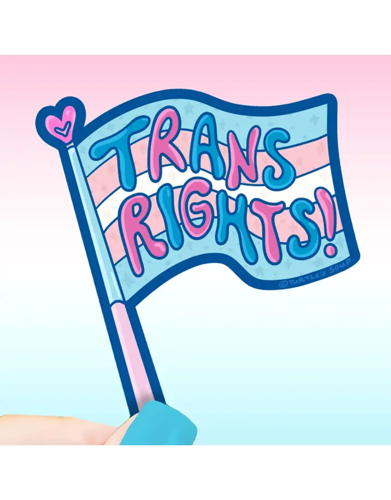 Turtle's Soup Turtle's Soup - Trans Rights Pride Flag Vinyl Sticker