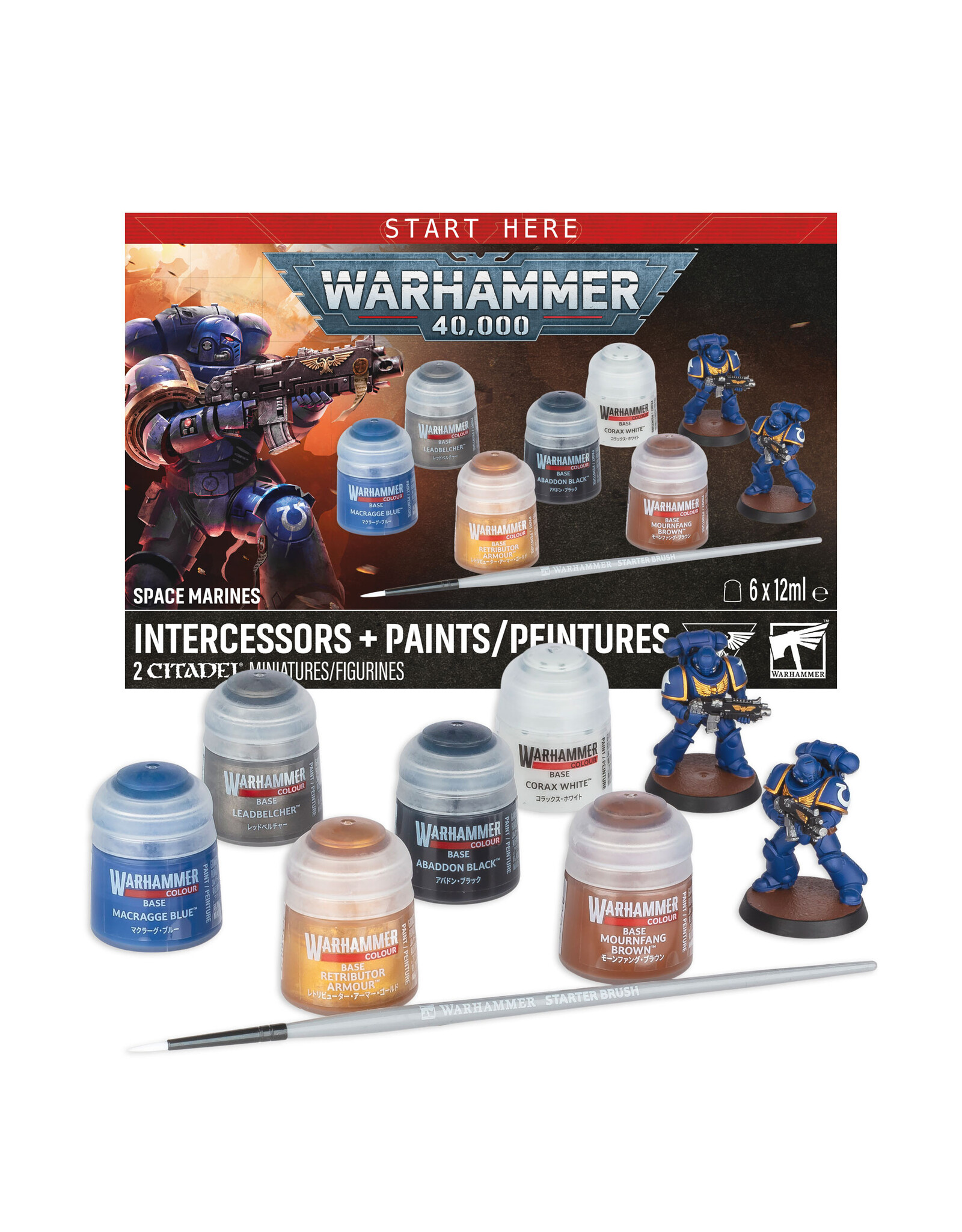 Warhammer 40K Space Marine Intercessors +Paints