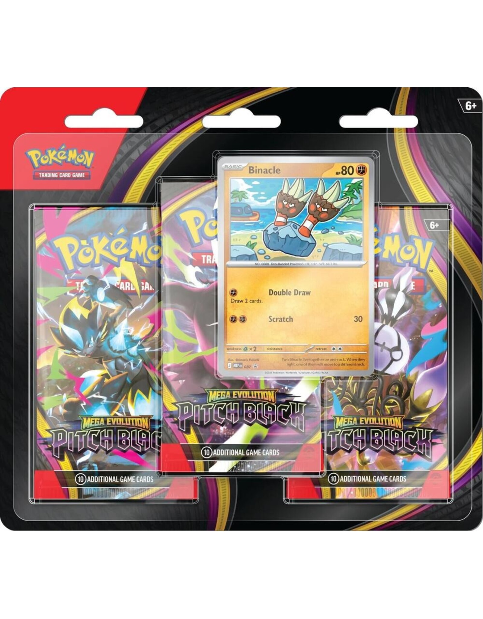 Pokemon Pokémon TCG: Mega Evolution 5: Pitch Black: 3-Booster Blister