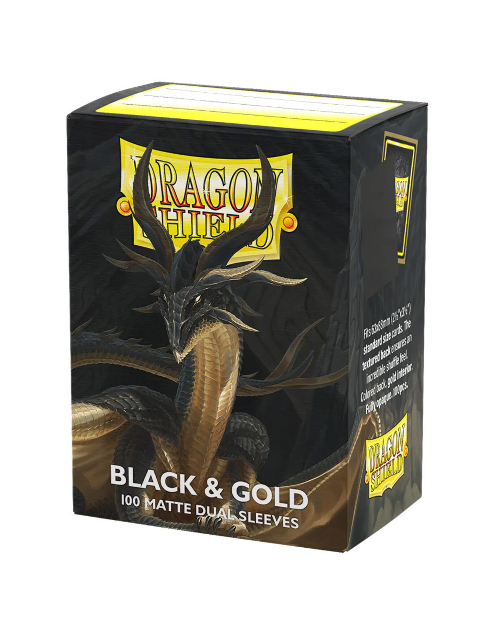 Deck Protector: Dual Matte: Black & Gold (100)
