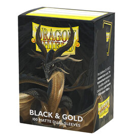 Deck Protector: Dual Matte: Black & Gold (100)