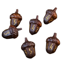Metallic Dice Games D6: Resin: Legend in the Mist: Acorn (6)