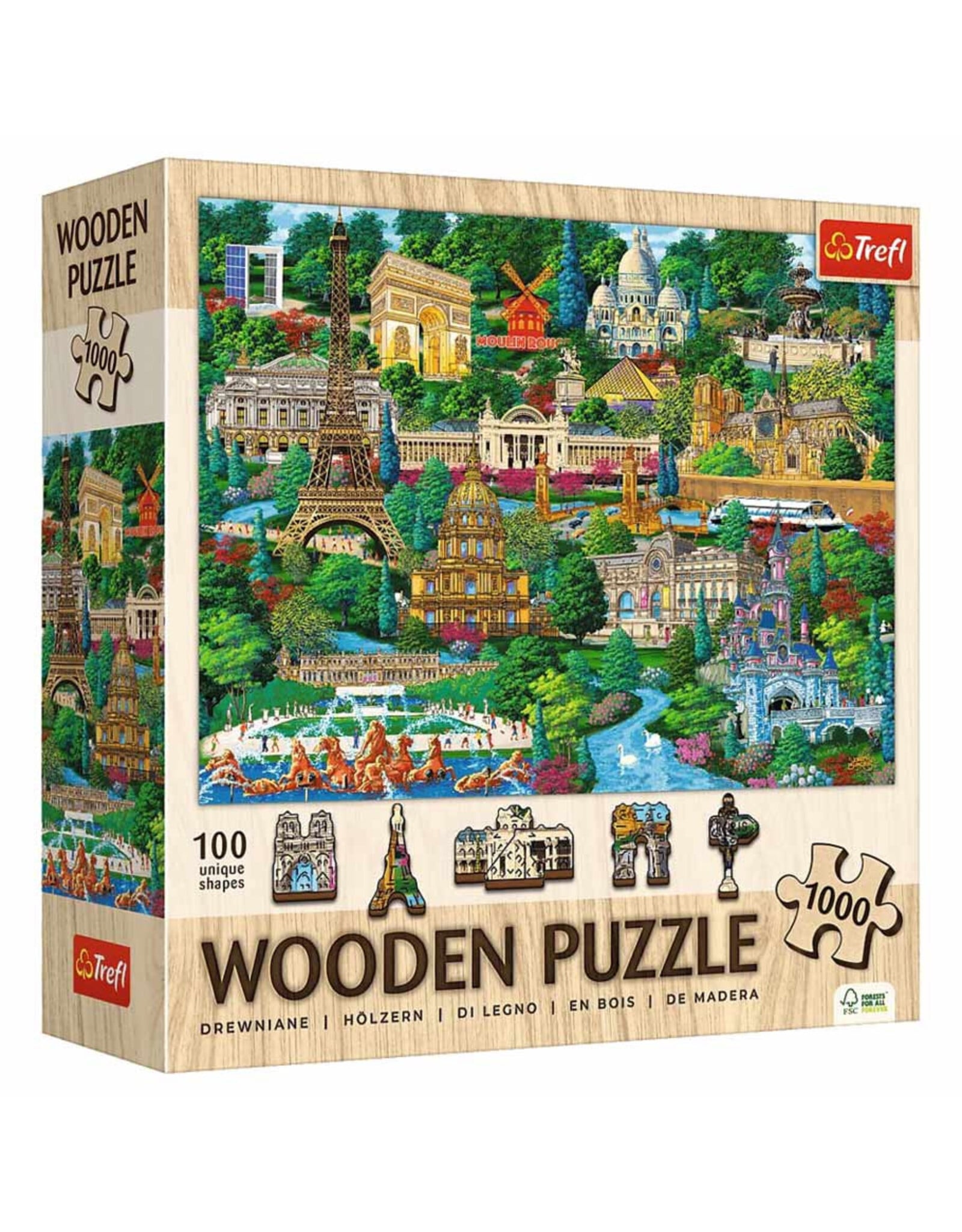Trefl Puzzle: France: Famous Places 1000 Piece Wooden