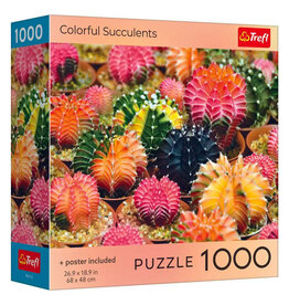 Trefl Puzzle: Colorful Succulents 1000 Piece (Trefl Red)