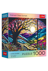 Trefl Puzzle: Stained Glass Sunset 1000 Piece (Trefl Red)