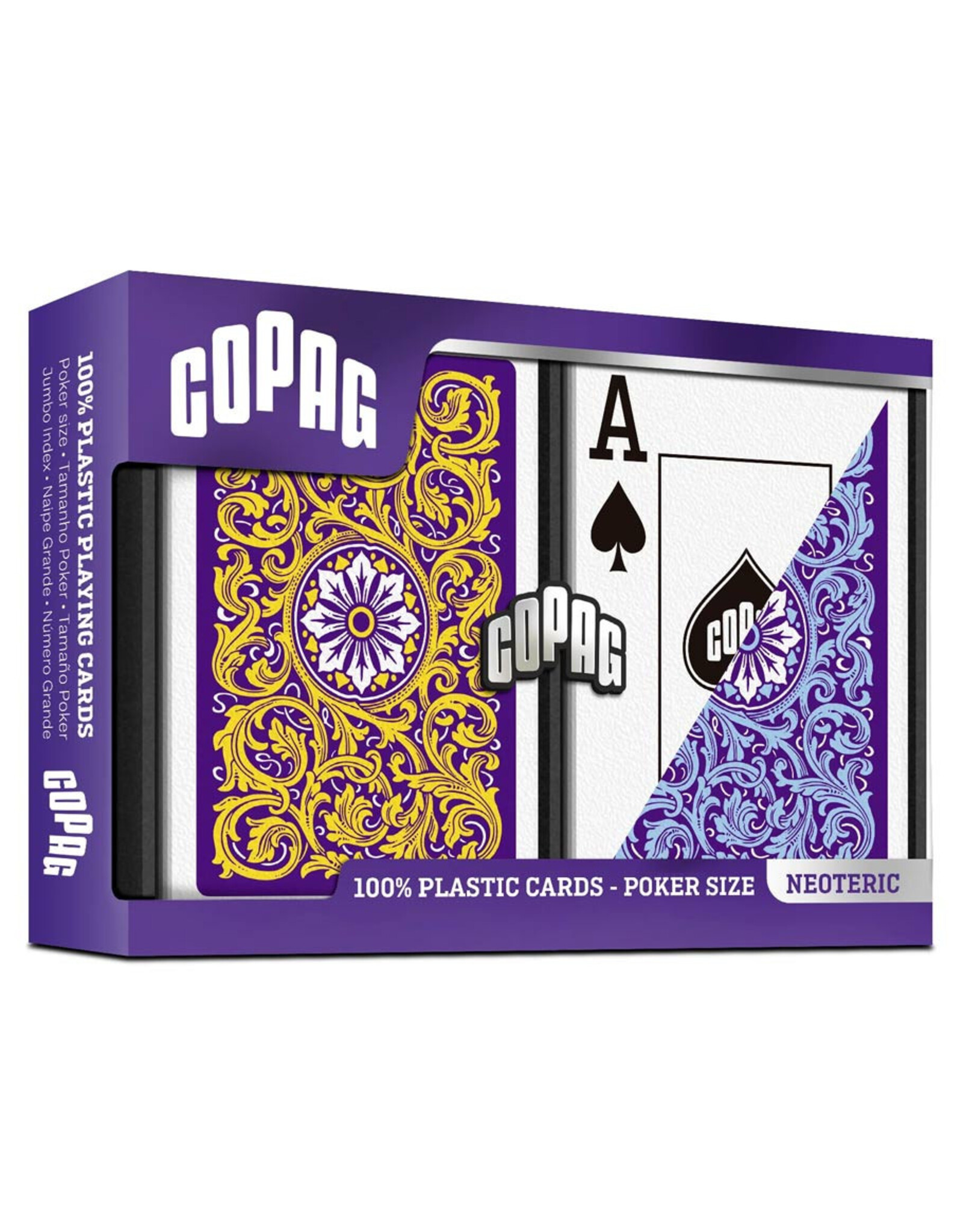 COPAG COPAG: Neoteric: Poker Size Jumbo Violet/Yellow/Blue 2-Pack