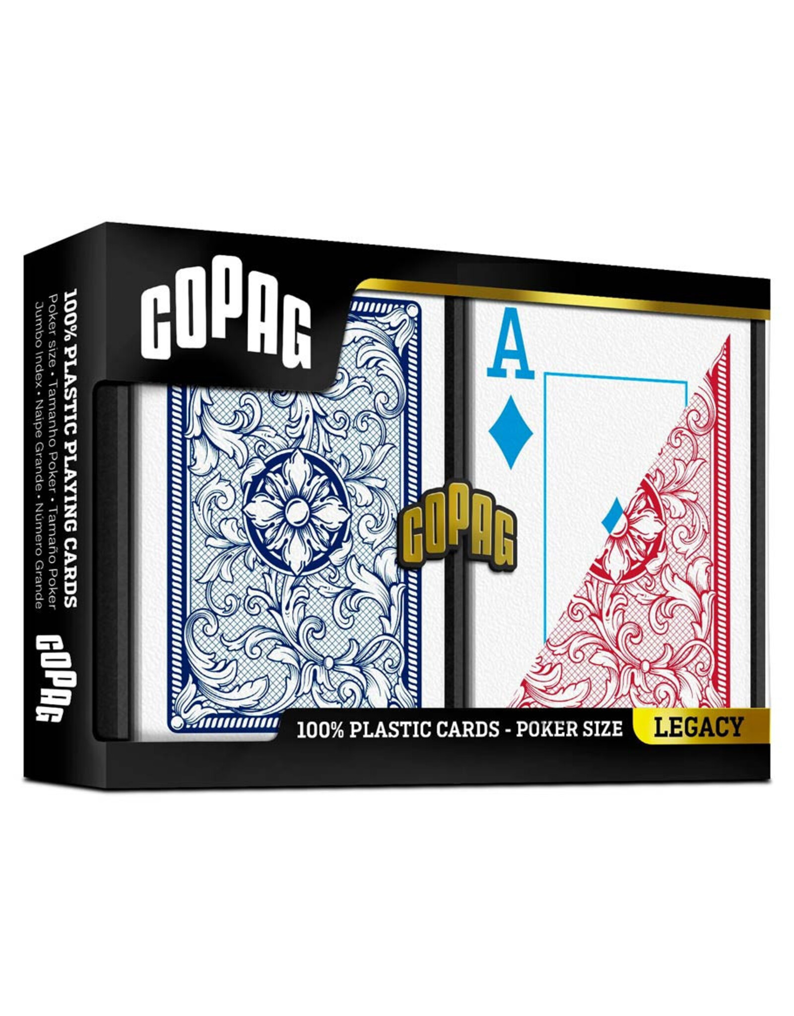 COPAG COPAG: Legacy: 4-Color Poker Size Jumbo Red/Blue 2-Pack