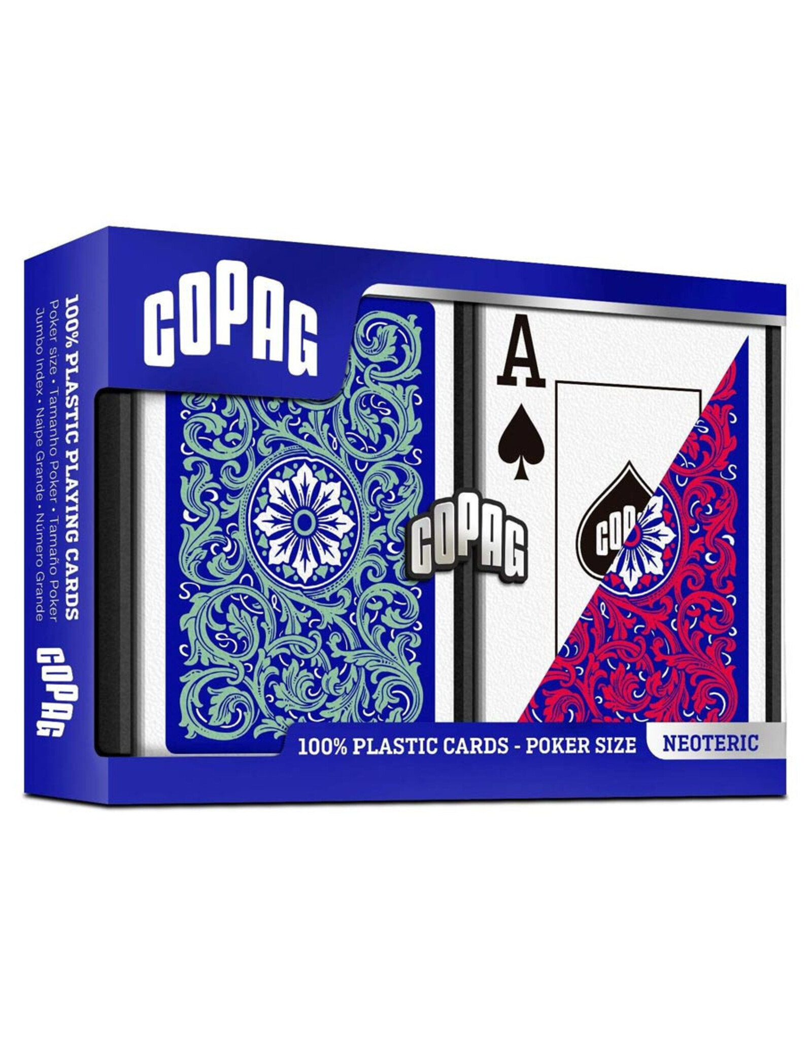 COPAG COPAG: Neoteric: Poker Size Jumbo Blue/Red/Green 2-Pack