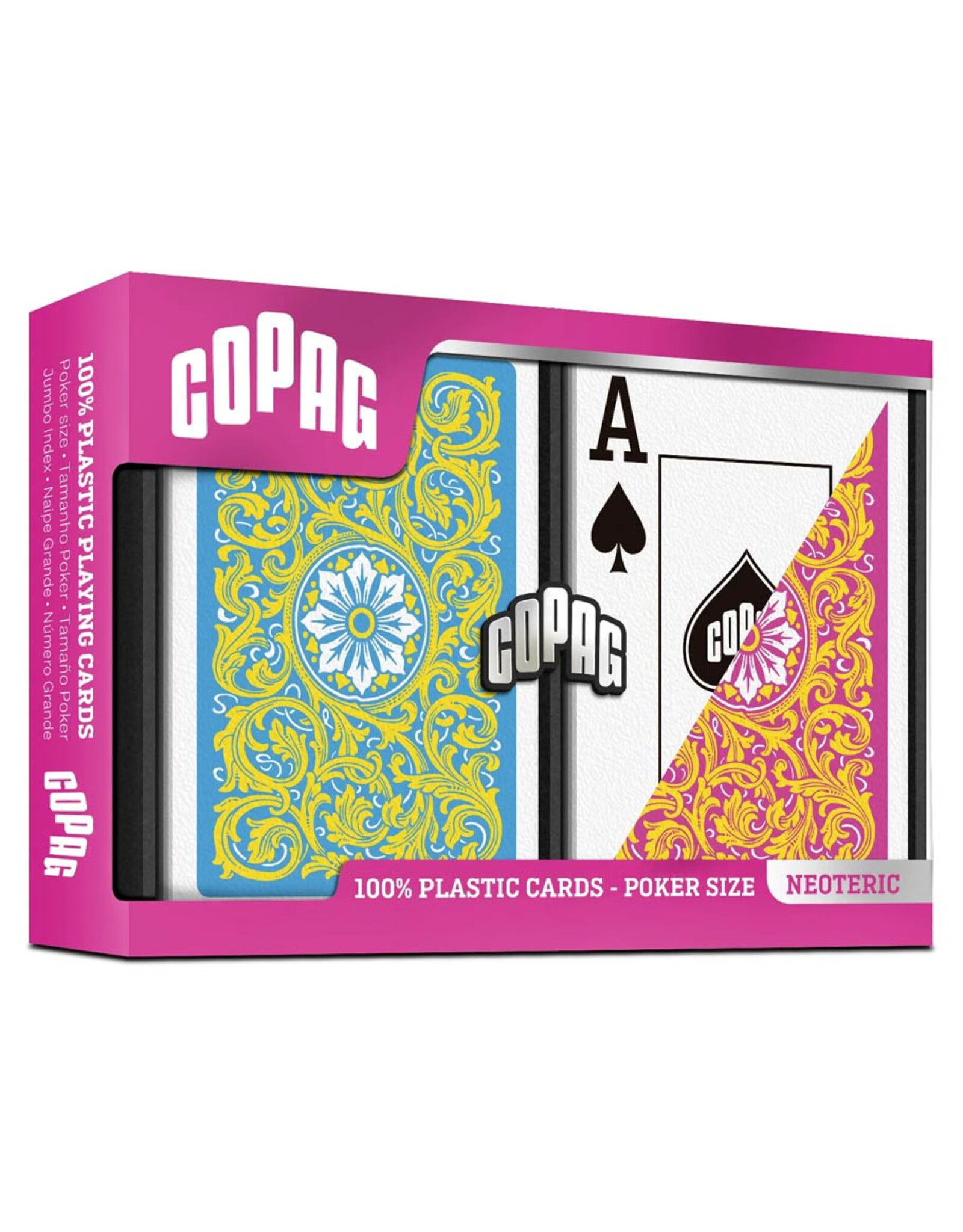 COPAG COPAG: Neoteric: Poker Size Jumbo Yellow/Pink/Blue 2-Pack