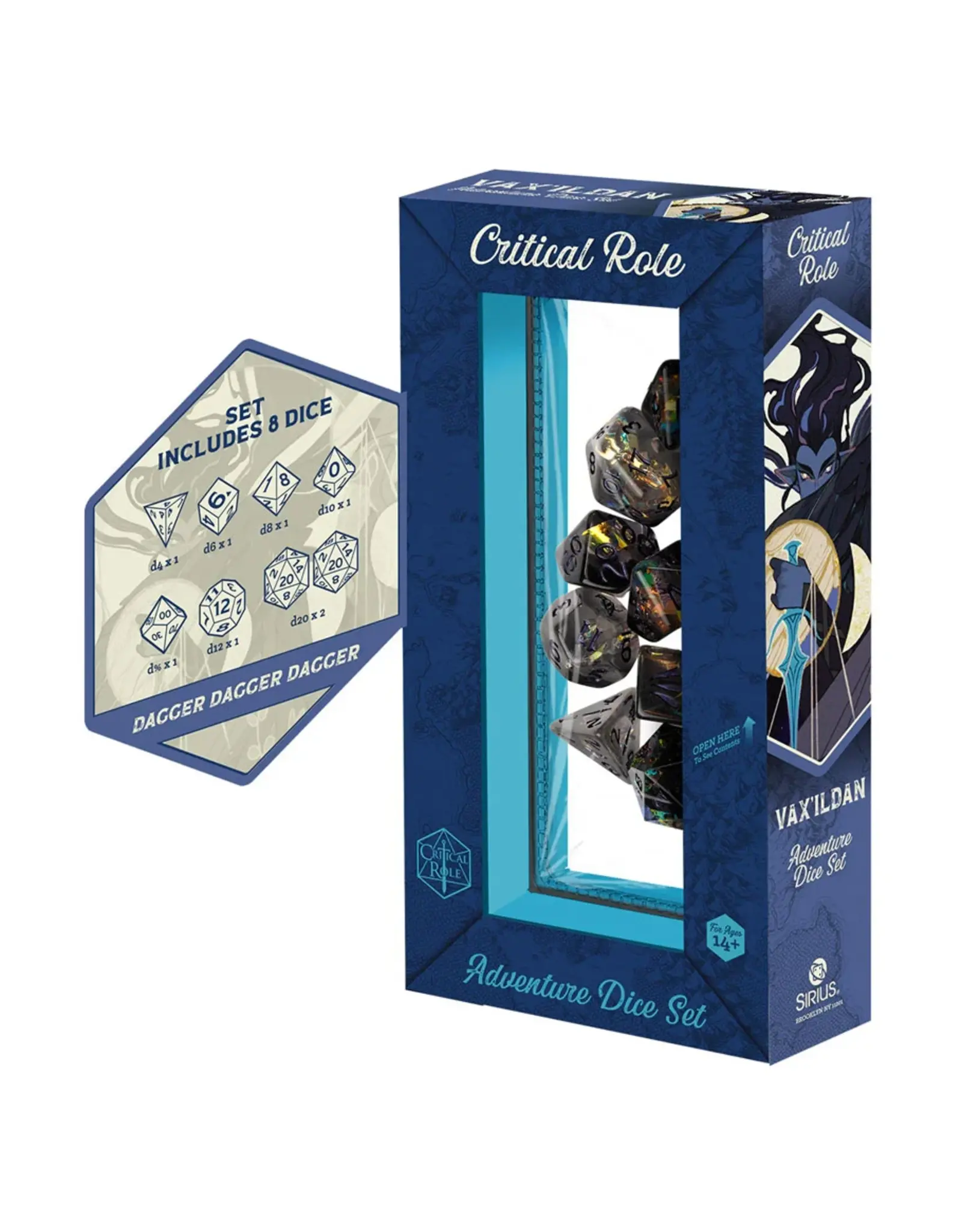 Sirius Dice 7-Set Vox Machina Adventure Dice: Vax’ildan