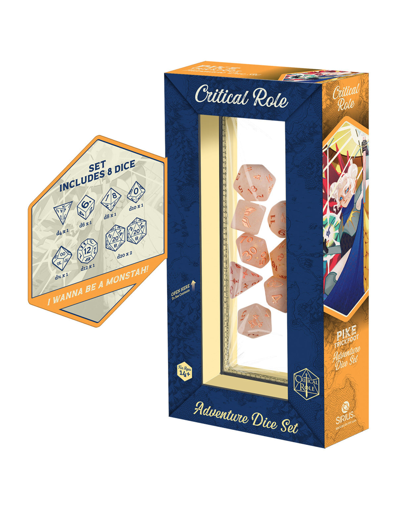 Sirius Dice 7-Set Vox Machina Adventure Dice: Pike Trickfoot