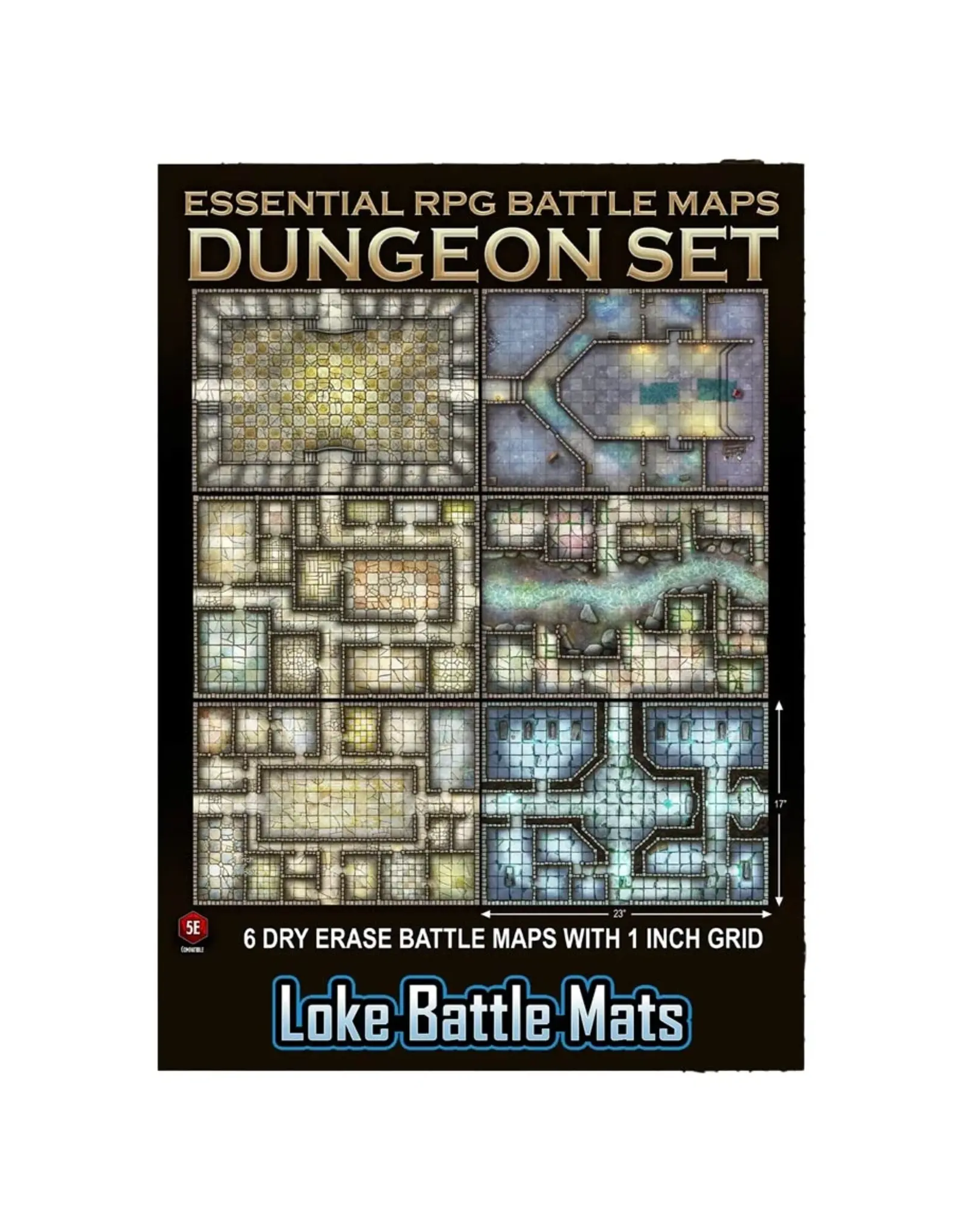 Loke Battlemats Essential RPG Battle Maps: Dungeon Set
