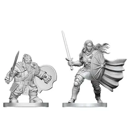 WizKids D&D Nolzur's Marvelous Miniatures: Dwarf Fighter & Orc Paladin