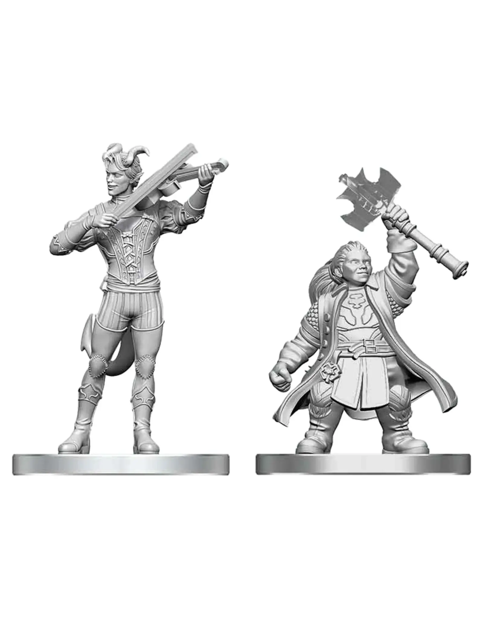 WizKids D&D Nolzur's Marvelous Miniatures: Tiefling Bard & Dwarf Cleric