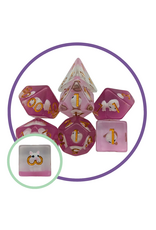 Mystery Dice Goblin Cat White Inclusion Dice Set