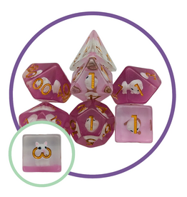 Mystery Dice Goblin Cat White Inclusion Dice Set
