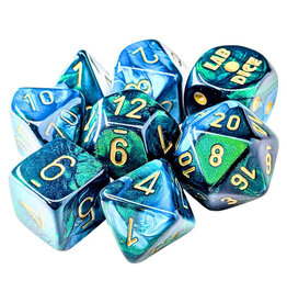Chessex 7-Set Lab: Gemini Green-Teal/gold