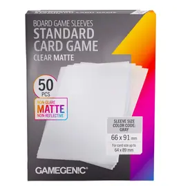 GameGenic Deck Protector: Board Game Sleeves: Standard Card Game: Matte: Clear (50)