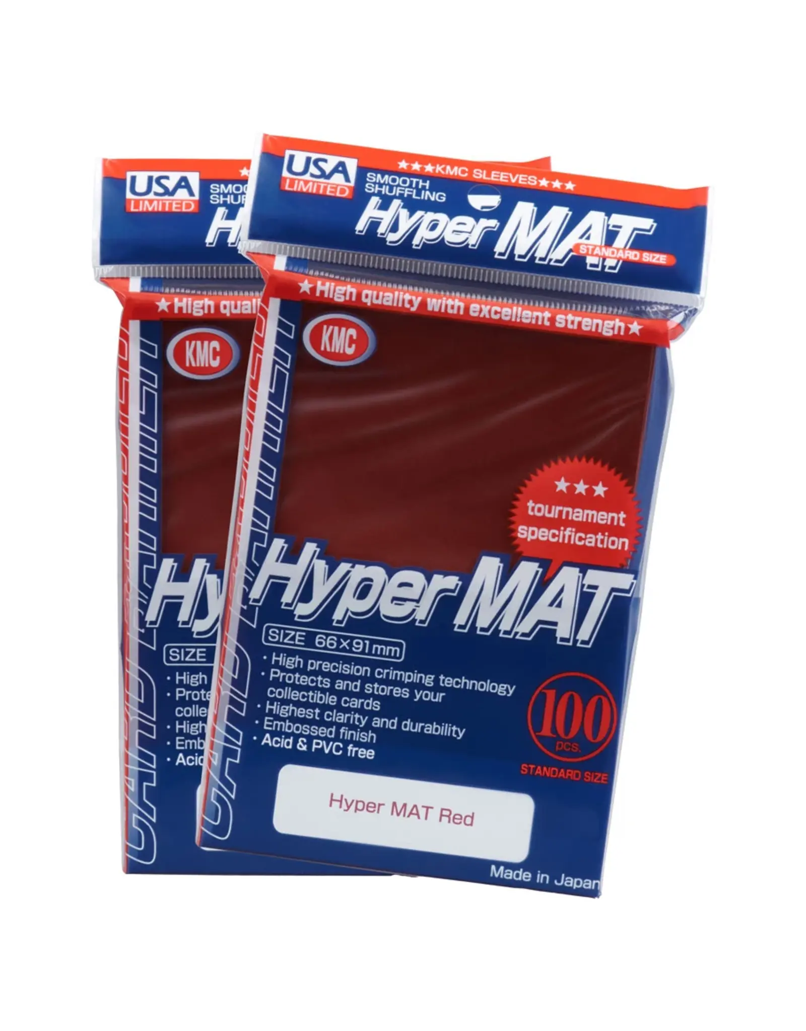 KMC Deck Protector: Hyper Mat: Red (100)