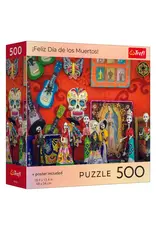 Trefl Puzzle: Feliz Dia de los Muertos! 500 Piece with Poster (Trefl Red)