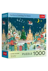 Trefl Puzzle: Santa is Coming to Town 1000 Piece with Poster (Trefl Red)