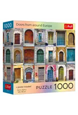 Trefl Puzzle: Doors from Around Europe 1000 Piece with Poster (Trefl Red)