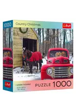Trefl Puzzle: Country Christmas 1000 Piece with Poster (Trefl Red)