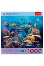 Trefl Puzzle: Colorful Coral Reef 1000 Piece with Poster (Trefl Red)