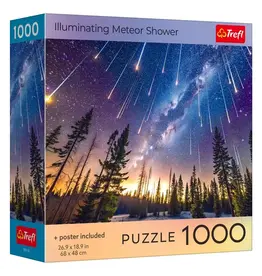 Trefl Puzzle: Illuminating Meteor Shower 1000 Piece with Poster (Trefl Red)
