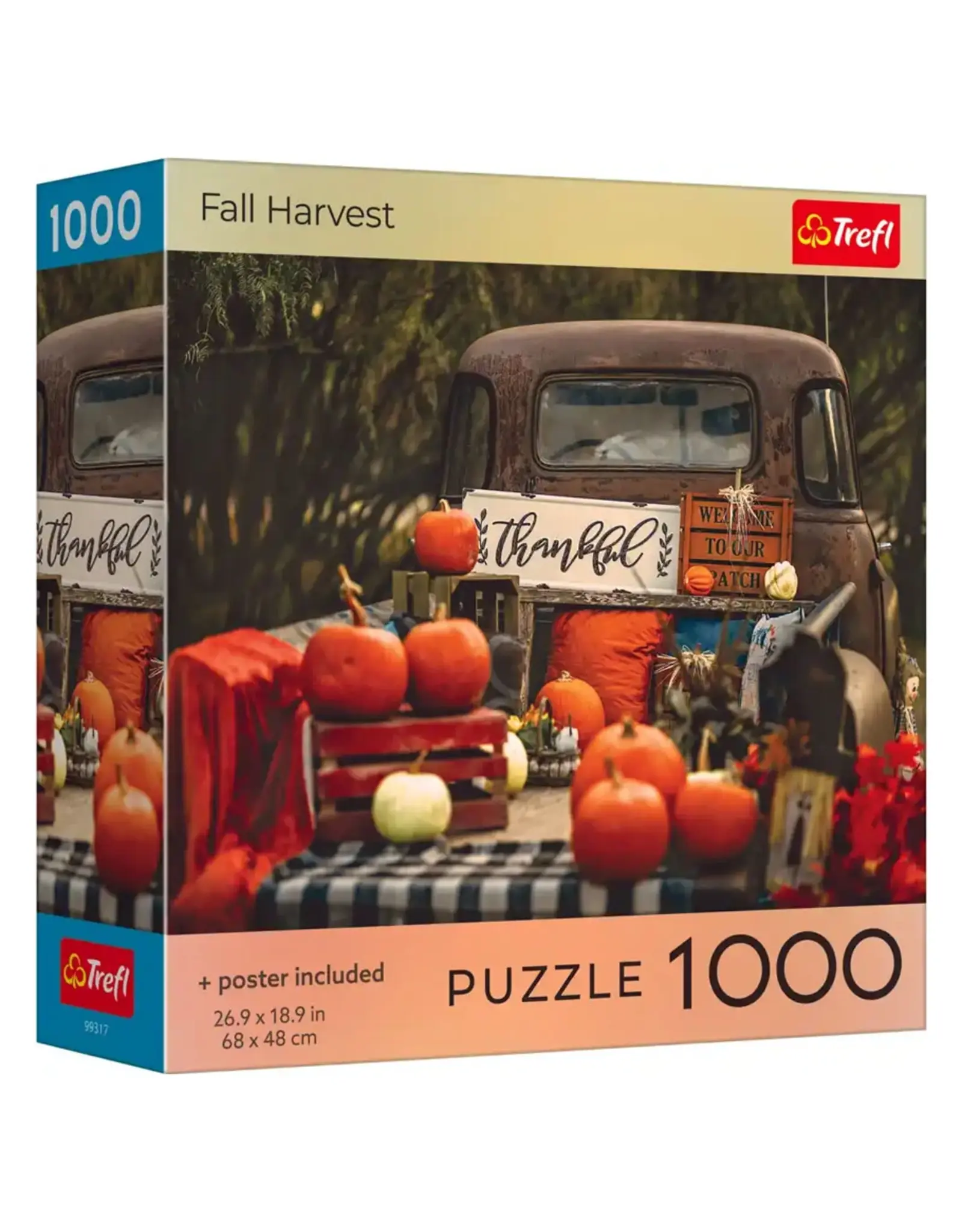 Trefl Puzzle: Fall Harvest 1000 Piece with Poster (Trefl Red)