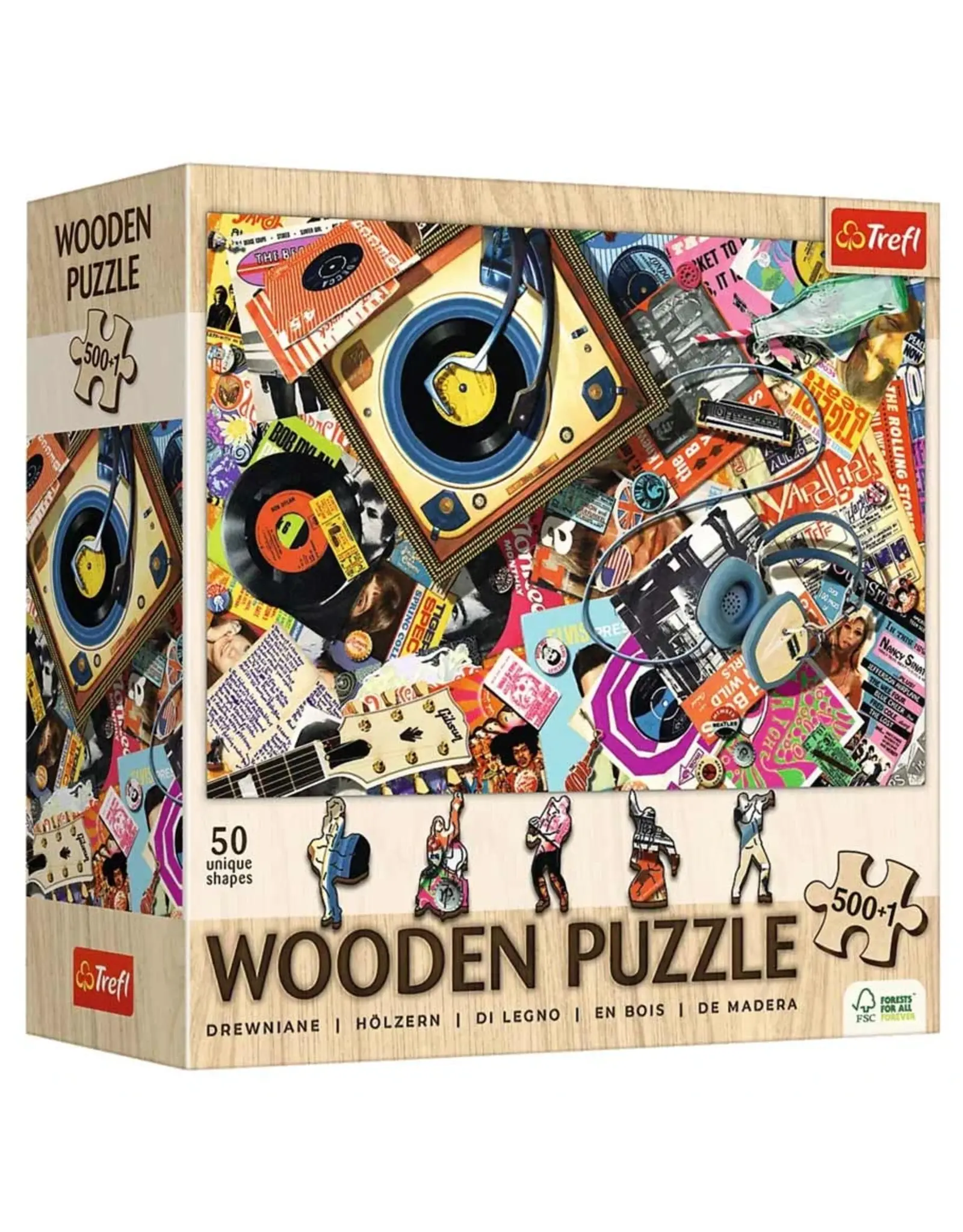 Trefl Puzzle: In the World of Music 500+1 Piece Wooden