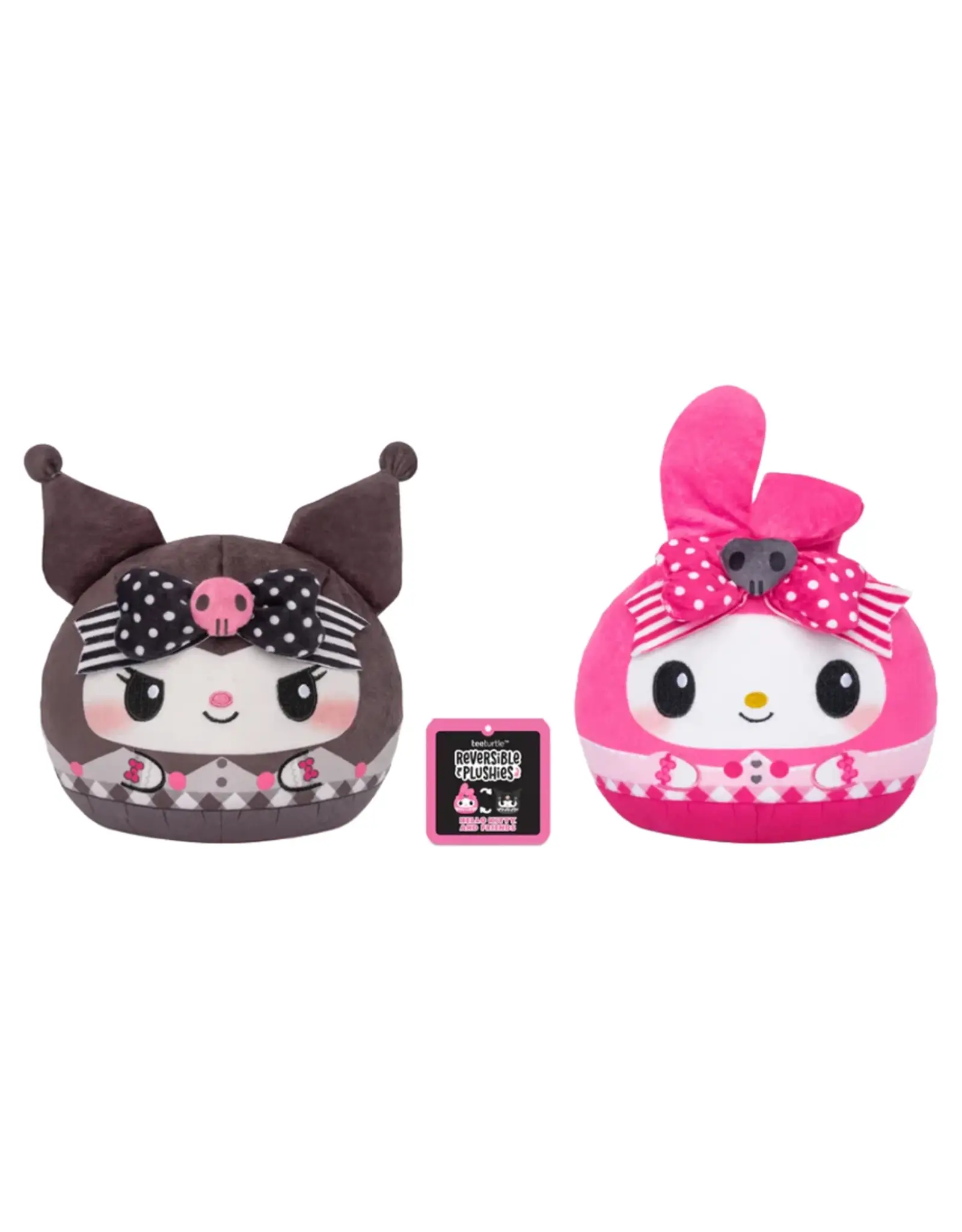 Tee Turtle Plushie 6": Sanrio: My Melody/Kuromi Black