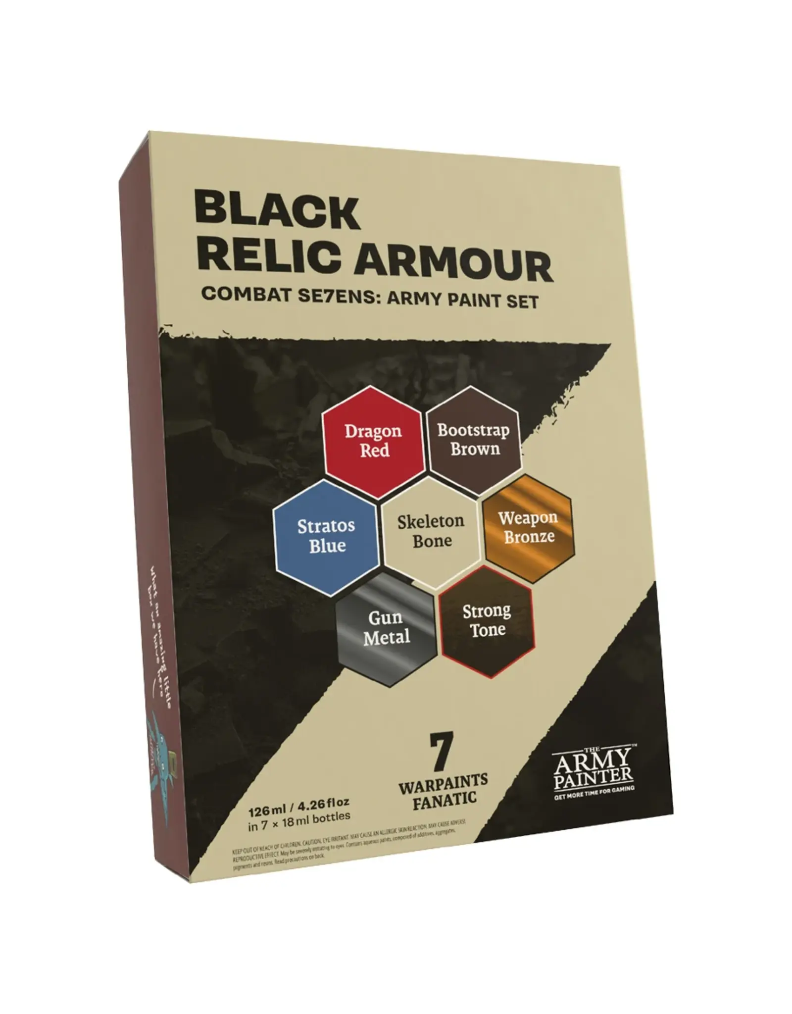 Army Painter Warpaints Combat Se7ens: Black Relic Armour Army Paint Set