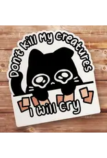 Mamori Decals Mamori Decals: Black Cat Don't Kill My Creatures Sticker