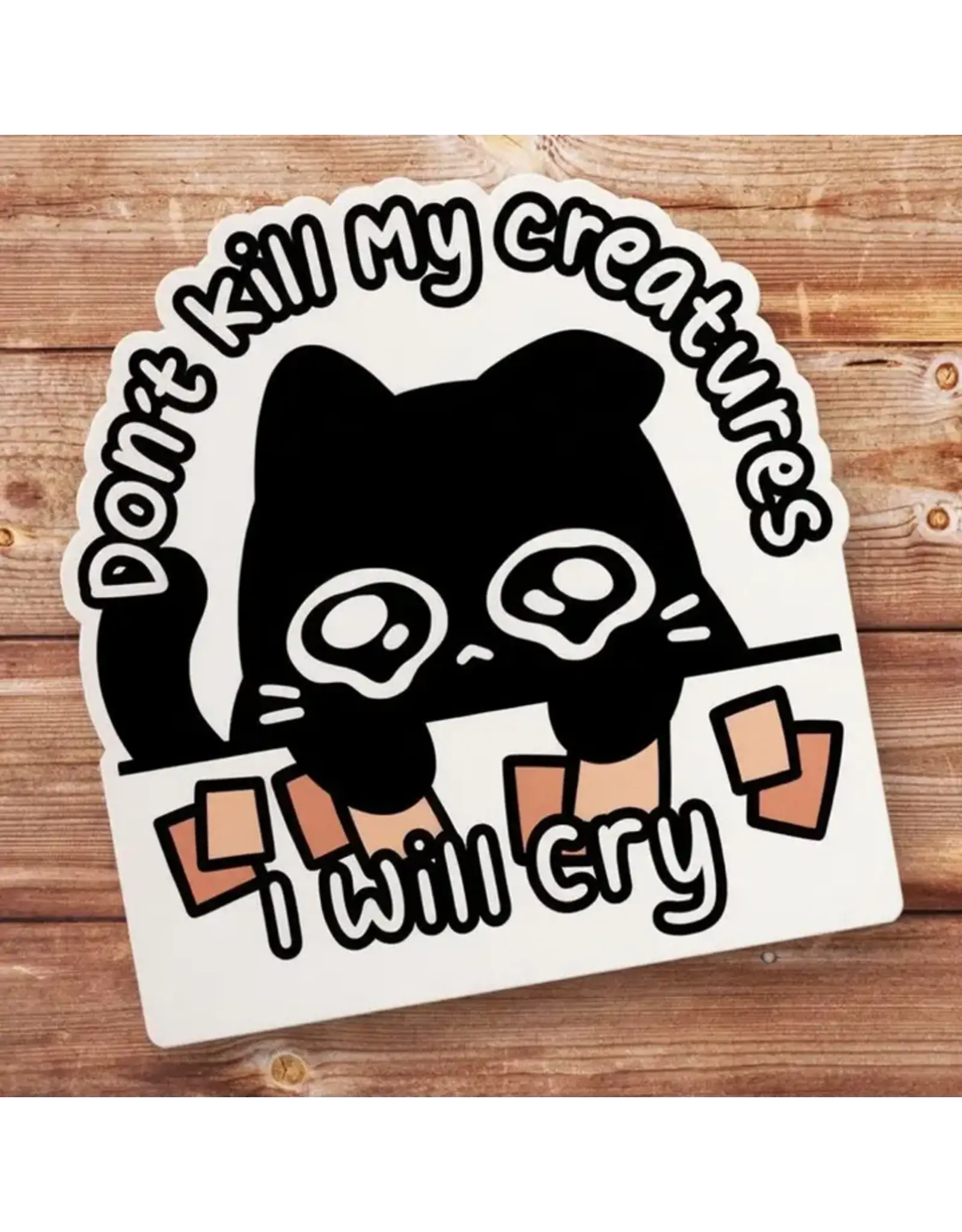 Mamori Decals Mamori Decals: Black Cat Don't Kill My Creatures Sticker