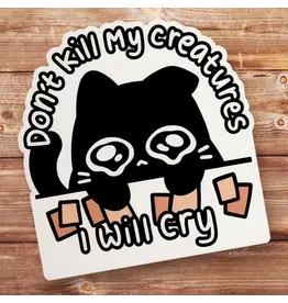 Mamori Decals Mamori Decals: Black Cat Don't Kill My Creatures Sticker