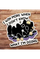 Mamori Decals Mamori Decals: I Win Black Cat Sticker
