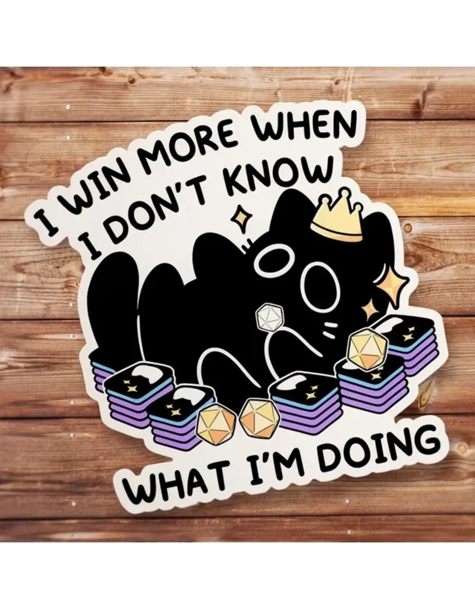 Mamori Decals Mamori Decals: I Win Black Cat Sticker