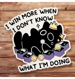 Mamori Decals Mamori Decals: I Win Black Cat Sticker