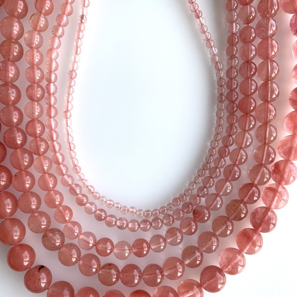 Bead World Cherry Quartz  16" Strand