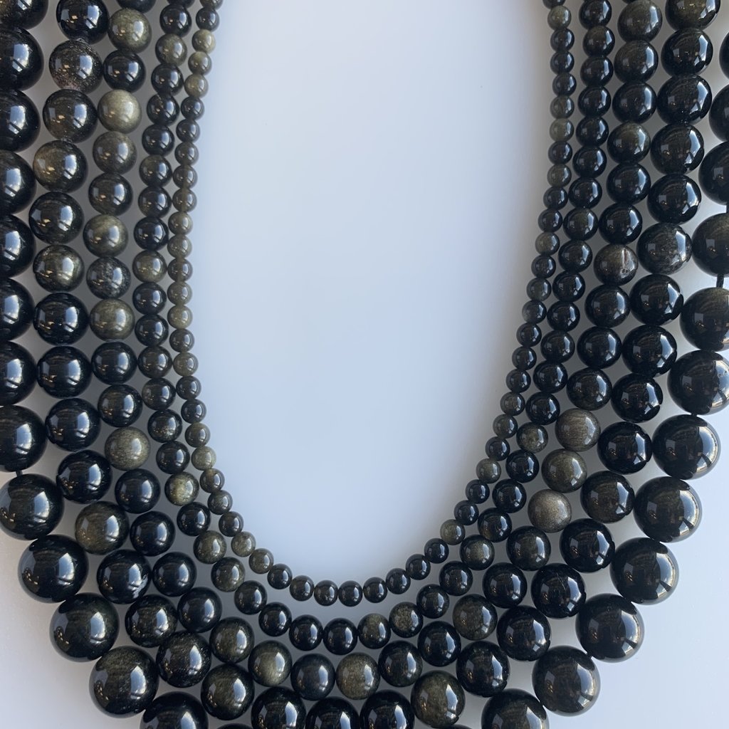 Bead World Gold Obsidian  16" Strand