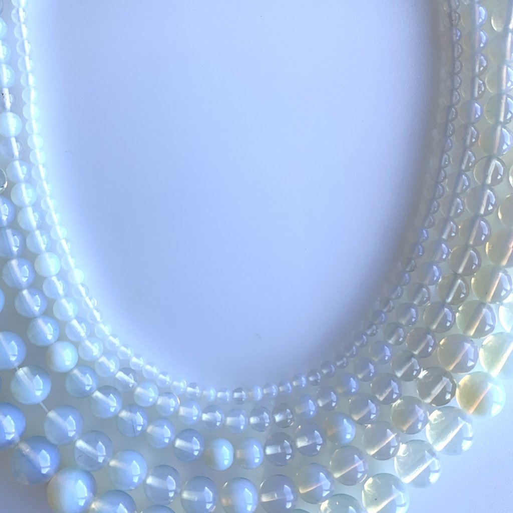 Bead World White Opalite 16" Strand