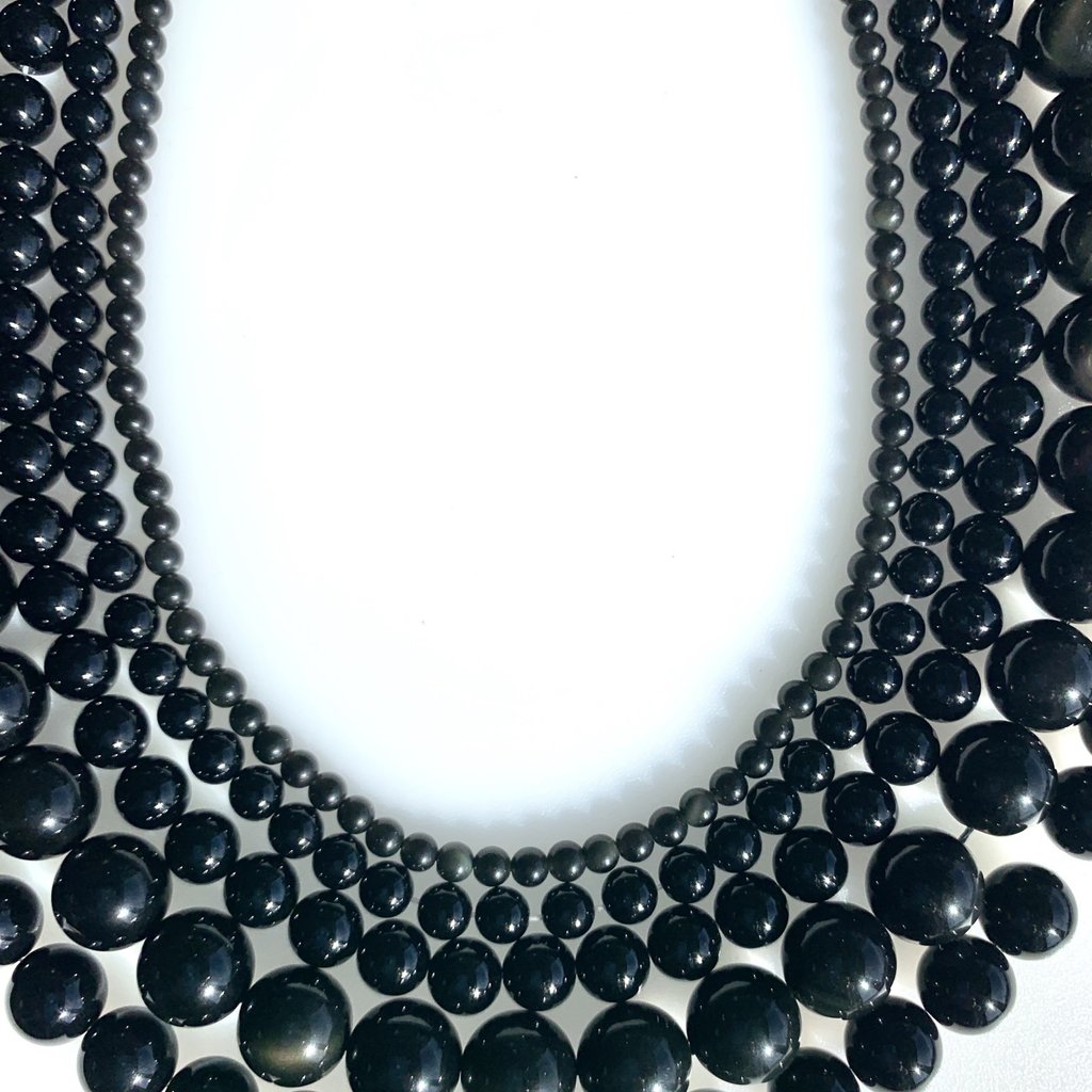 Bead World Black Agate 16" Strand