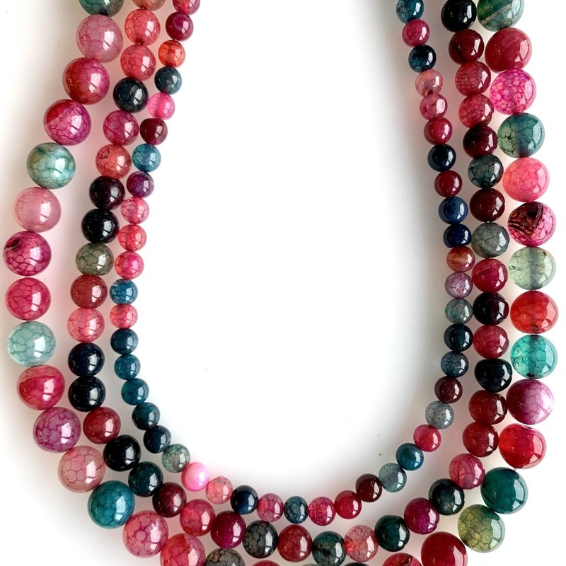 Bead World Multi Color Agate  16" Strand